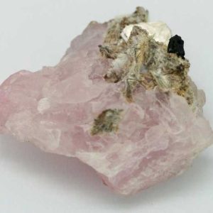 Rose quartz, cassiterite