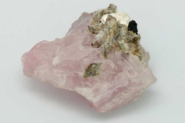 Rose quartz, cassiterite