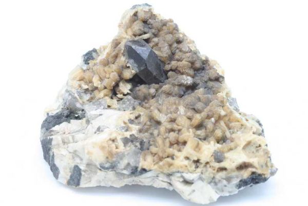Stilbite, goethite
