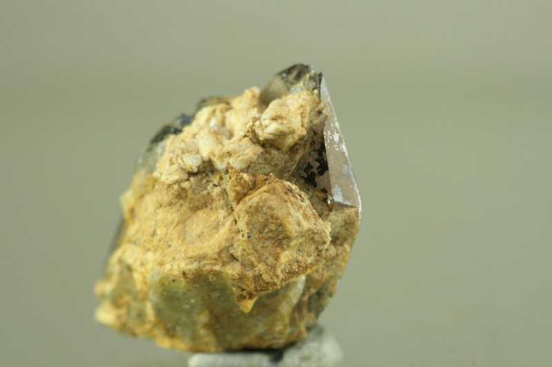 Smoky quartz, albite