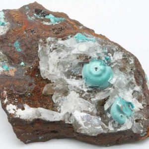 Rosasite, calcite