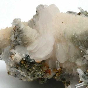 Pyrite, calcite