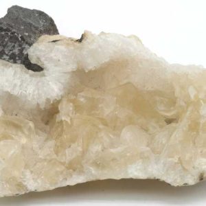 Natrolite, calcite