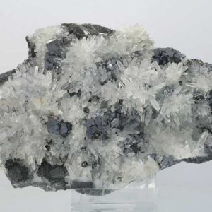 Galena, quartz, sphalerite