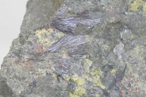 Cinnabar, stibnite