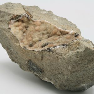 Natrolite, calcite