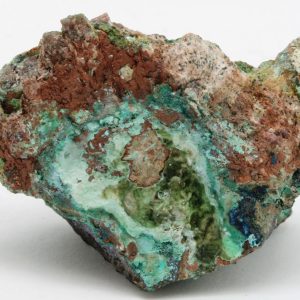 Domeykite, cuprite, chrysocolla, azurite, olivenite
