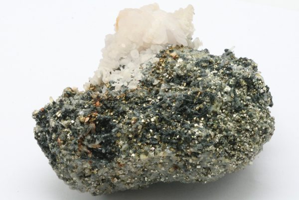 Pyrite, calcite