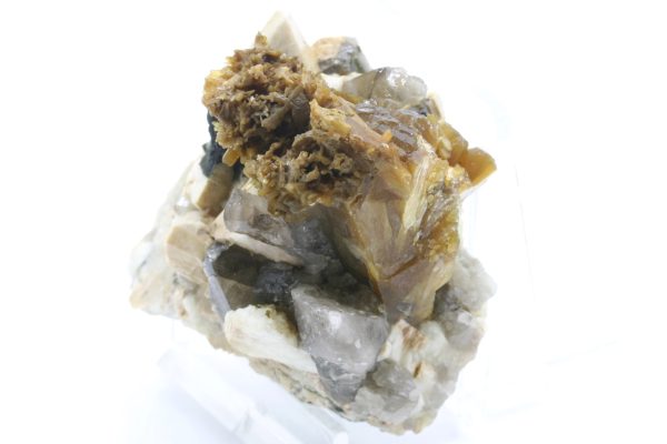 Strigovite, orthoclase, stilbite, smoky quartz - Image 4