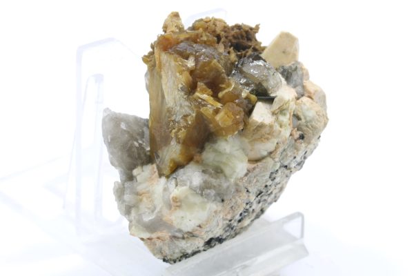 Strigovite, orthoclase, stilbite, smoky quartz - Image 5