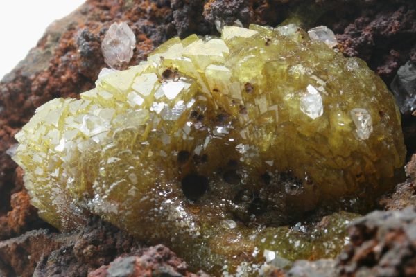 Adamite, calcite