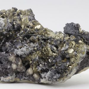 Galena, pyrite, pyrrhotite, dolomite