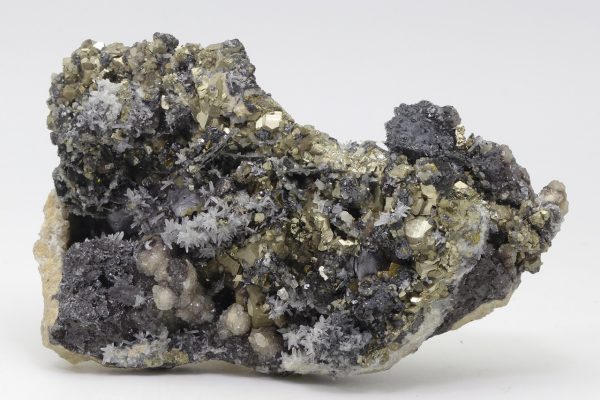 Galena, pyrite, pyrrhotite, dolomite