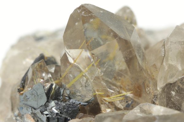 Sagenite, hematite, limonite
