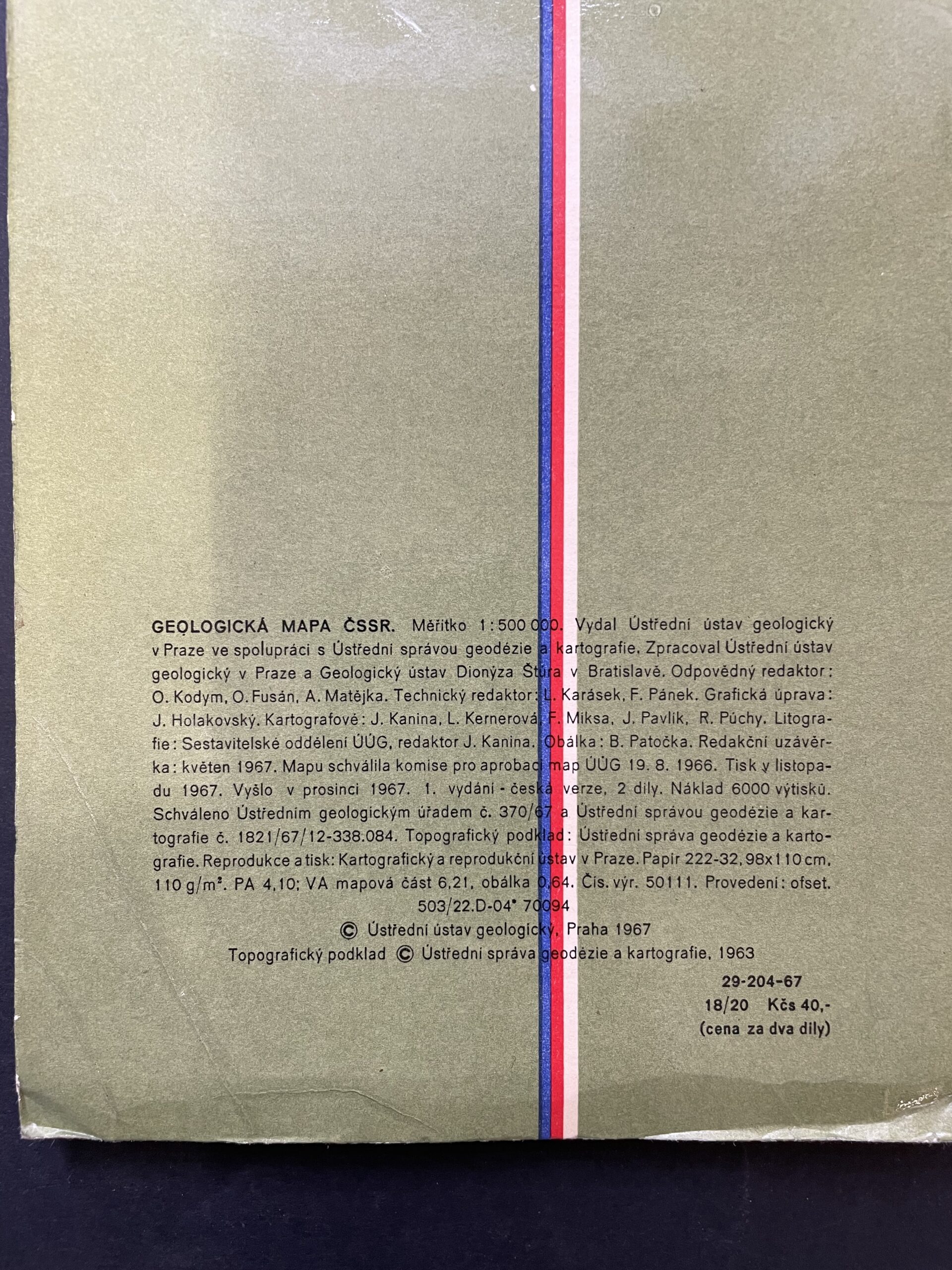 Geological Map of CSSR 1:500 000 - East - Image 2