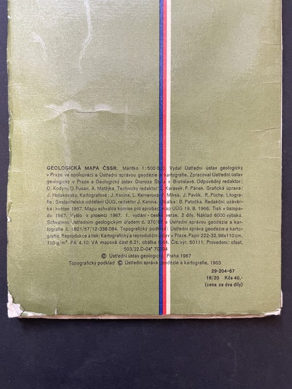 Geological Map of the CSSR 1:500 000 - West - Image 2