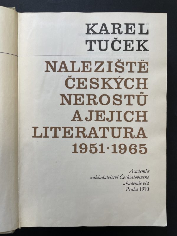 Deposits of Czech Minerals and their Literature 1951–1965 - Image 2