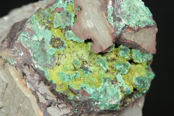 Volbortite, malachite