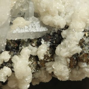 Rock crystal, dolomite, calcite, chalcopyrite