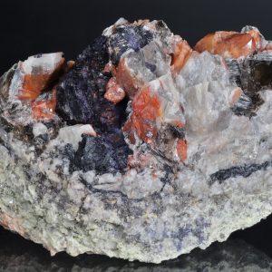 Fluorite, quartz, zinnwaldite