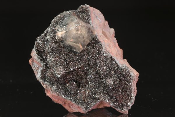 Smoky quartz, hematite