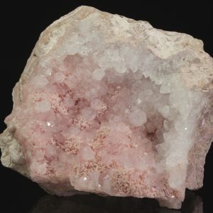 Rhodochrosite, rock crystal