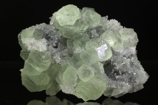 Fluorite, rock crystal