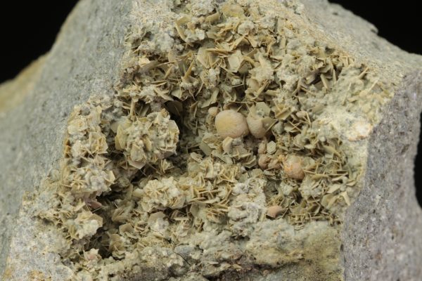 Tridymite, calcite