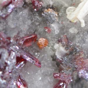 Xanthoconite, silver, proustite