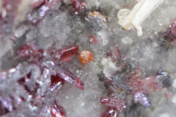 Xanthoconite, silver, proustite