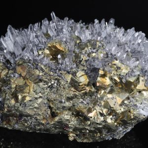 Chalcopyrite, rock crystal
