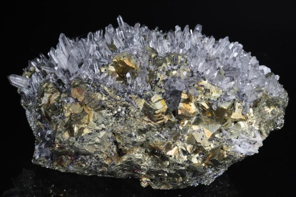 Chalcopyrite, rock crystal