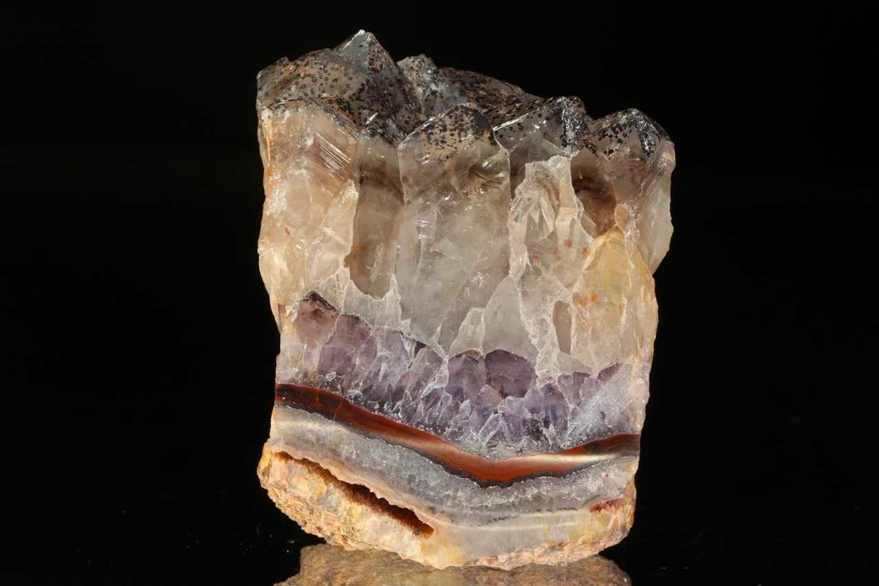 Amethyst, goethite
