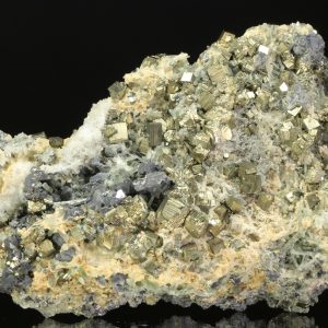 Pyrite, rock crystal, galena
