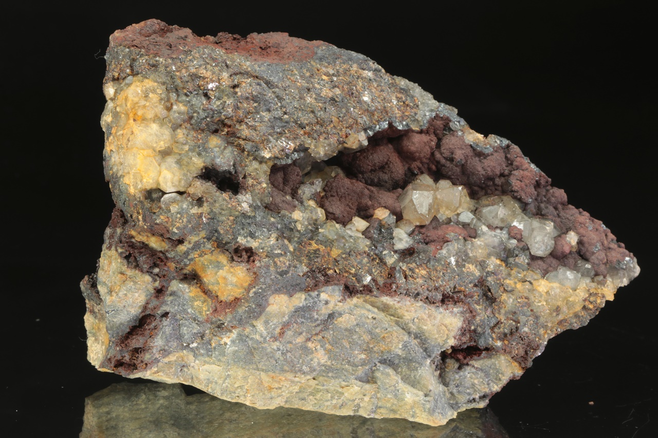 Goethite, smoky quartz